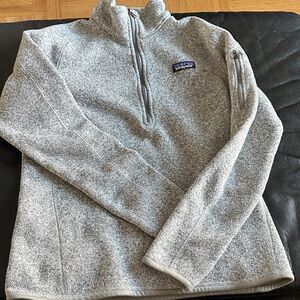 Patagonia Heather Gray Quarter-Zip Better Sweater half zip pullover size M